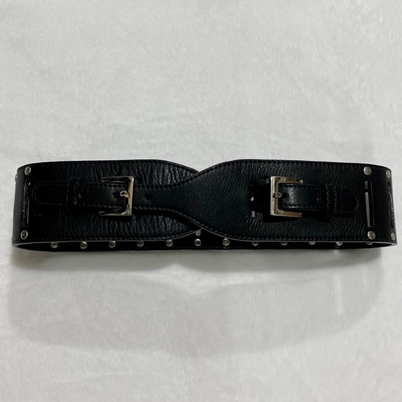 Like New BE & D Laser Cut Belt in Black/Nickel size Small main image 5
